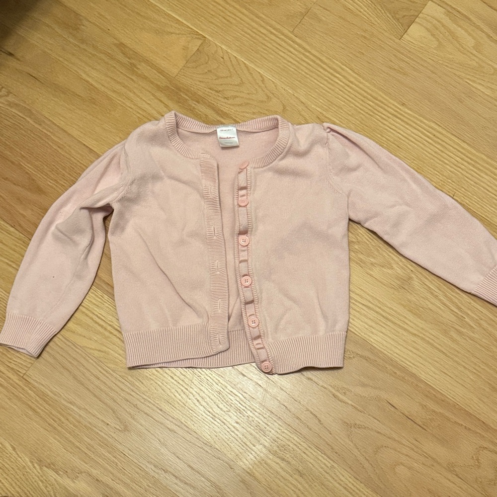 Hanna Andersson Light Pink Knit Cardigan